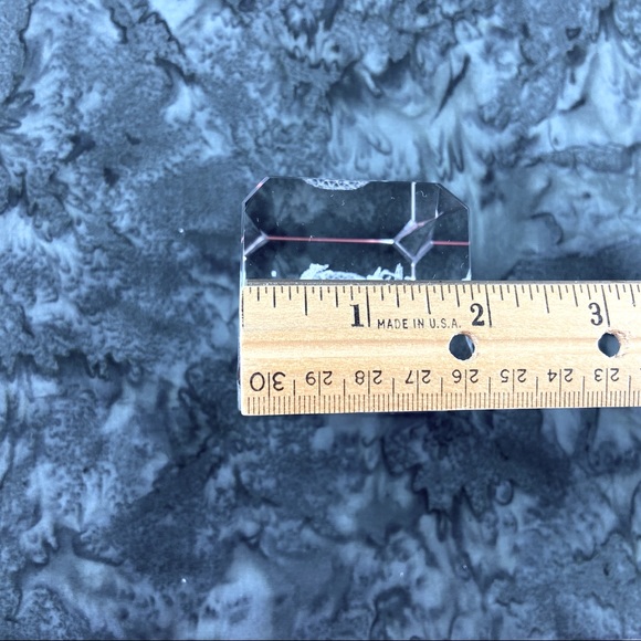 Crystal Clear Glass Cube Paperweight 3-D Laser Etched with Dolphins - Picture 7 of 7